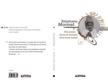 Couverture du livre « Ma place dans le monde (écris ce que tu voudras) » de Stephane Monnet aux éditions Inlibroveritas