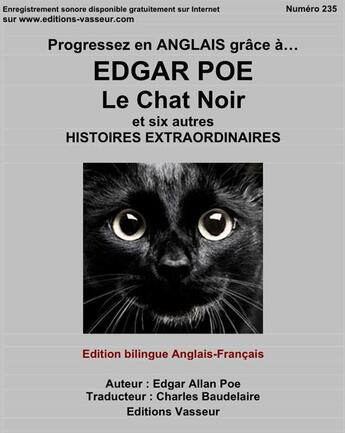 Couverture du livre « Progressez en anglais grâce à... : Edgar Poe ; le chat noir et six autres histoires extraordinaires » de Edgar Allan Poe aux éditions Jean-pierre Vasseur