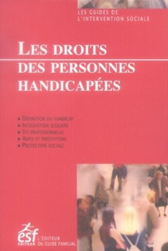 Couverture du livre « Les droits des personnes handicapées » de  aux éditions Esf Social