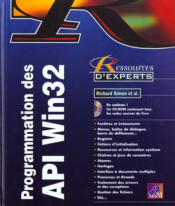 Couverture du livre « Ressources D'Experts Prog Des Api Win32 » de Richard Simon aux éditions Campuspress