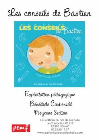 Couverture du livre « Fichier Ms Conseil De Bastien » de B Carboneill aux éditions Pemf