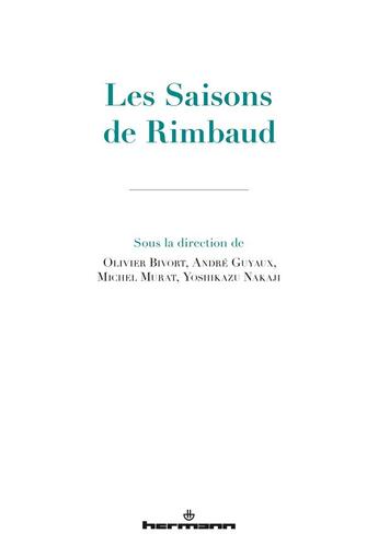 Couverture du livre « Les saisons de rimbaud » de Andre Guyaux aux éditions Hermann