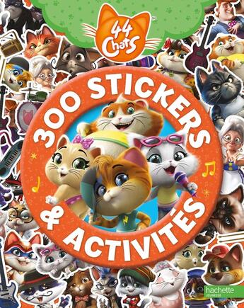 Couverture du livre « 44 chats-300 stickers » de  aux éditions Hachette Jeunesse