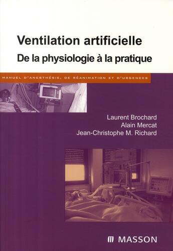 Couverture du livre « Ventilation artificielle » de Brochard-L aux éditions Elsevier-masson