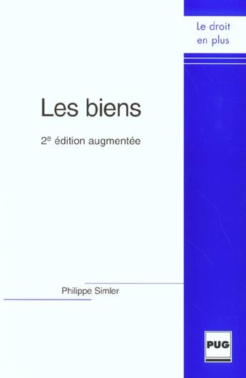 Couverture du livre « Biens 2eme edition » de Simler P aux éditions Pu De Grenoble