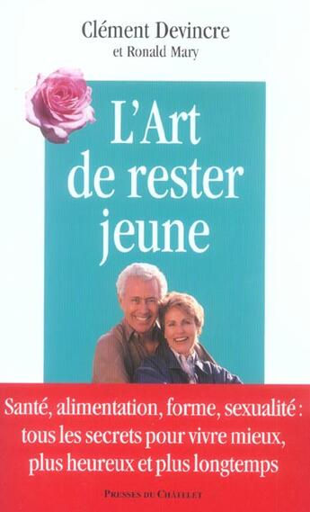 Couverture du livre « L'art de rester jeune » de Devincre-C aux éditions Archipel