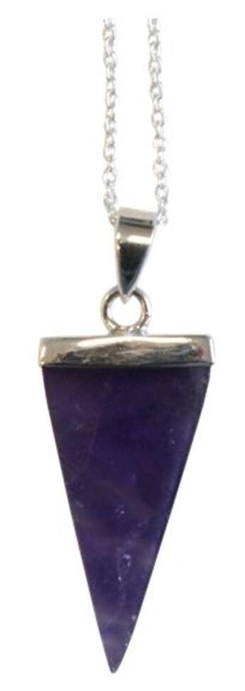 Couverture du livre « Collier en argent avec pendentif pointe plate d'amethyste » de  aux éditions Dg-exodif