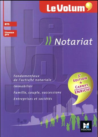 Couverture du livre « Le volum' BTS notariat ; n° 9 (3e édition) » de Pierre Arcuset et Rachel Albrecht aux éditions Foucher