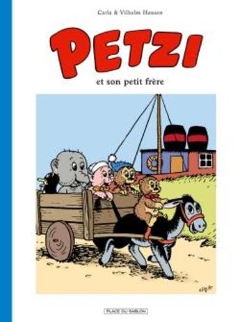 Couverture du livre « Petzi Tome 6 : Petzi et son petit frère » de Carla Hansen et Vilhelm Hansen aux éditions Paquet