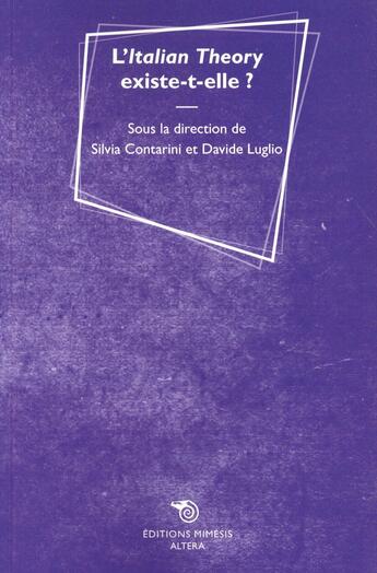 Couverture du livre « L'italian theory existe-t-elle ? » de  aux éditions Mimesis