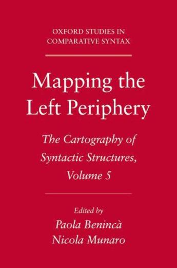 Couverture du livre « Mapping the Left Periphery: The Cartography of Syntactic Structures, V » de Paola Beninca aux éditions Oxford University Press Usa