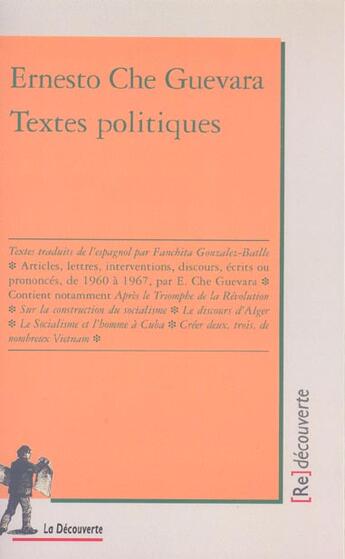 Couverture du livre « Textes politiques » de Ernesto Che Guevara aux éditions La Decouverte