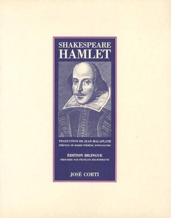 Couverture du livre « Hamlet » de Shakespeare/Jon aux éditions Corti