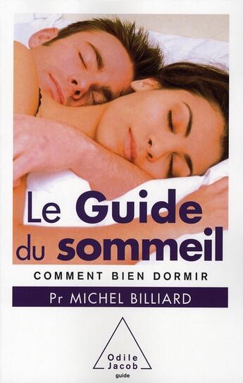 Couverture du livre « Le guide du sommeil » de Billard-M aux éditions Odile Jacob