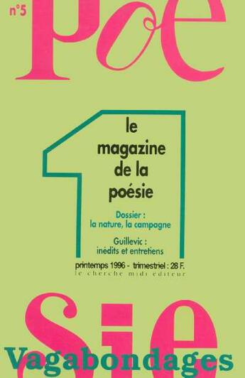 Couverture du livre « Revue poesie vagabondages - numero 5 la nature, la campagne » de Jean Orizet aux éditions Cherche Midi