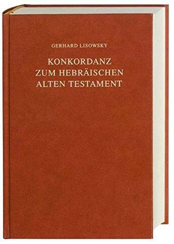 Couverture du livre « Konkordanz zum hebraischen alten testament » de  aux éditions Bibli'o