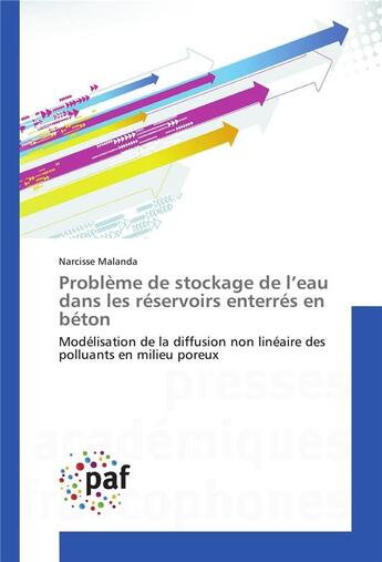 Couverture du livre « Probleme de stockage de l'eau dans les reservoirs enterres en beton » de Malanda Narcisse aux éditions Presses Academiques Francophones