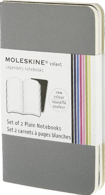 Couverture du livre « Carnet volant blanc ; très petit format ; set 2 ; couverture souple gris » de Moleskine aux éditions Moleskine Papet