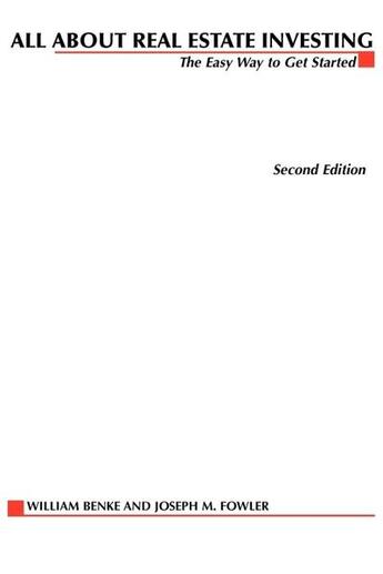 Couverture du livre « All about real estate investing - the easy way to get started » de Benke William aux éditions Mcgraw-hill Education