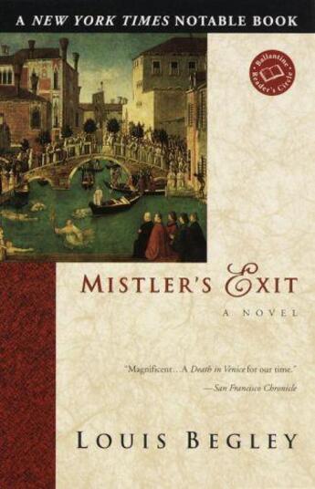 Couverture du livre « Mistler's Exit » de Louis Begley aux éditions Epagine