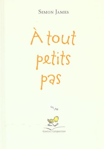 Couverture du livre « À tout petits pas » de Simon James aux éditions Gautier Languereau