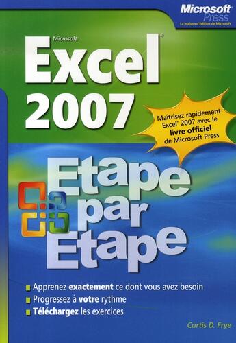 Couverture du livre « Excel 2007 » de Frye Curties aux éditions Microsoft Press