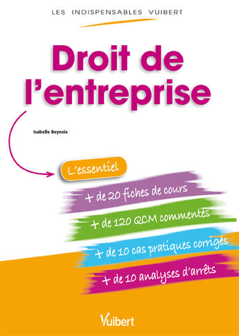 Couverture du livre « Droit de l'entreprise » de Isabelle Beyneix aux éditions Vuibert