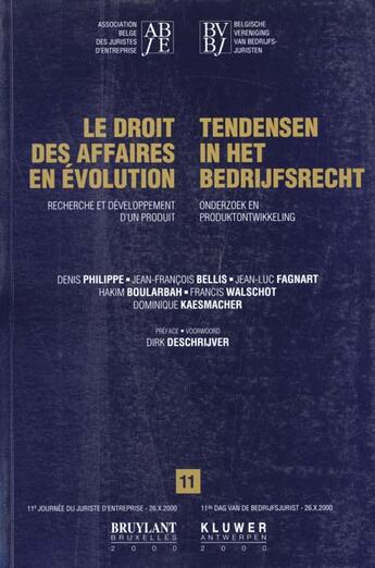 Couverture du livre « Le droit des affaires en evolution t.11 ; recherche et developpement d'un produit » de D Philippe et J-F Bellis et J-L Fagnart aux éditions Bruylant