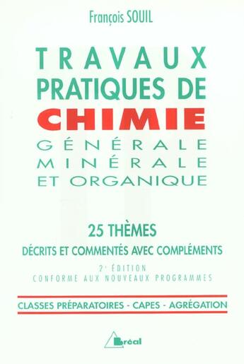 Couverture du livre « Tp De Chimie Generale Minerale Orga 25 Themes » de Souil aux éditions Breal