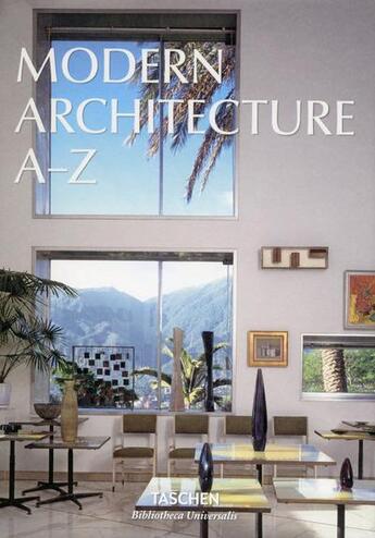 Couverture du livre « Modern architecture A-Z » de  aux éditions Taschen