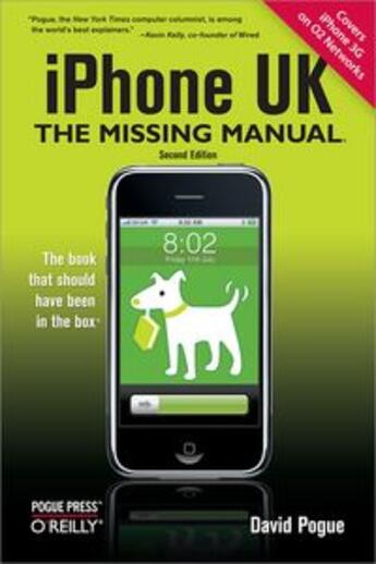 Couverture du livre « IPhone UK: The Missing Manual » de Pogue David aux éditions O Reilly