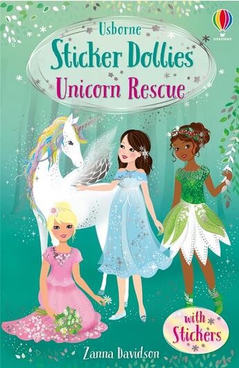 Couverture du livre « Unicorn Rescue - Usborne Sticker Dollies » de Zanna Davidson et Heather Burns aux éditions Usborne