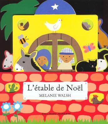 Couverture du livre « L'etable de noel » de Melanie Walsh aux éditions Gallimard-jeunesse