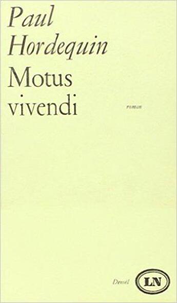 Couverture du livre « Motus vivendi » de Hordequin Paul aux éditions Denoel