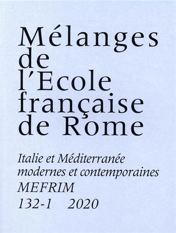 Couverture du livre « Melanges de l ecole francaise de rome. italie et mediterranee » de Chaunu David/Duc Sev aux éditions Ecole Francaise De Rome