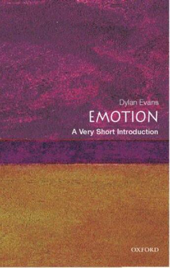 Couverture du livre « Emotion: A Very Short Introduction » de Evans Dylan aux éditions Oup Oxford