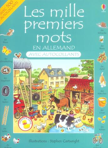 Couverture du livre « Les mille premiers mots en allemand - avec autocollants » de Heather Amery aux éditions Usborne