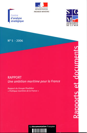 Couverture du livre « Une ambition maritime pour la france » de  aux éditions Documentation Francaise