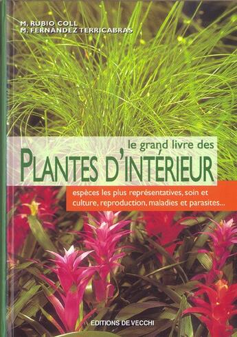 Couverture du livre « Grand livre des plantes d'interieur (le) » de Rubio aux éditions De Vecchi