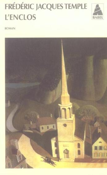 Couverture du livre « L'enclos » de Temple Frédéric Jacques aux éditions Actes Sud