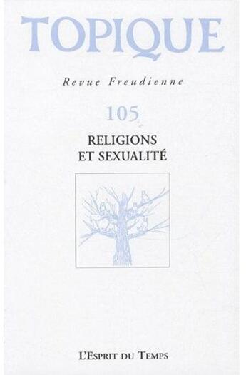 Couverture du livre « Sexualité et religions » de  aux éditions L'esprit Du Temps