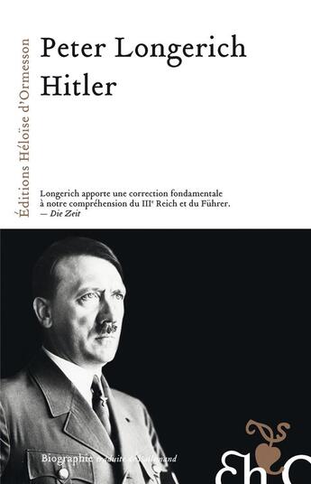 Couverture du livre « Hitler » de Peter Longerich aux éditions Heloise D'ormesson