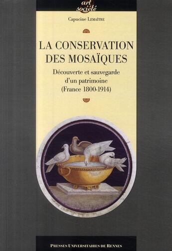 Couverture du livre « La conservation des mosaïques ; découverte et sauvegarde d'un patrimoine (France 1800-1914) » de Capucine Lemaitre aux éditions Pu De Rennes