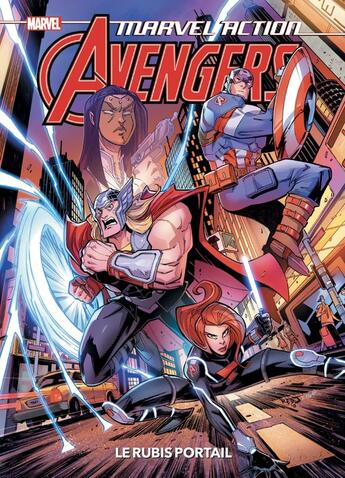 Couverture du livre « Marvel action - Avengers Tome 2 : le rubis portail » de Matthew K. Manning et Jon Sommariva aux éditions Panini