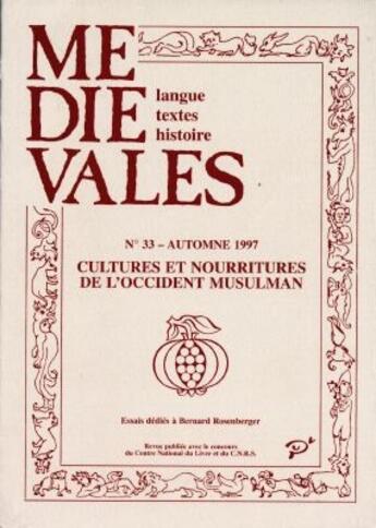 Couverture du livre « Cultures et nourritures de l'occident musulman » de  aux éditions Pu De Vincennes