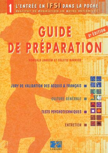 Couverture du livre « Guide de preparation tome 1 » de Barrios aux éditions Lamarre