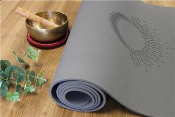 Couverture du livre « Tapis de yoga en tpe gris » de  aux éditions Dg-exodif