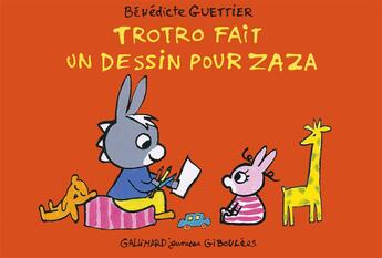 Couverture du livre « Trotro fait un dessin pour Zaza » de Benedicte Guettier aux éditions Gallimard-jeunesse