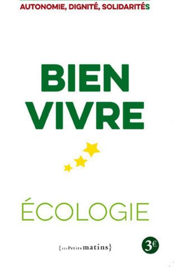 Couverture du livre « Bien-vivre ; écologie » de  aux éditions Les Petits Matins