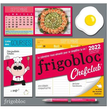 Couverture du livre « Frigobloc chefclub 16 mois 2021-2022 » de  aux éditions Play Bac